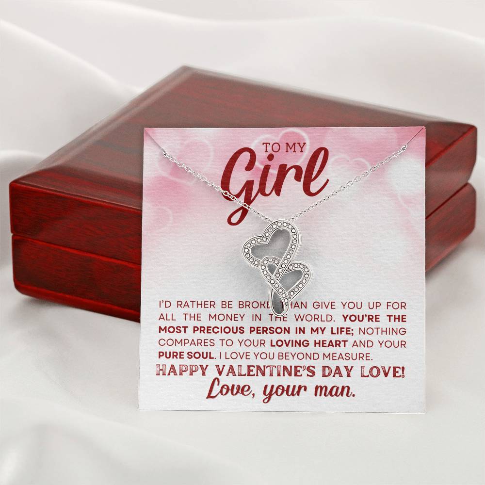 Girlfriend Heart to Heart Necklace Gift-[Heartfelt Family Gift]
