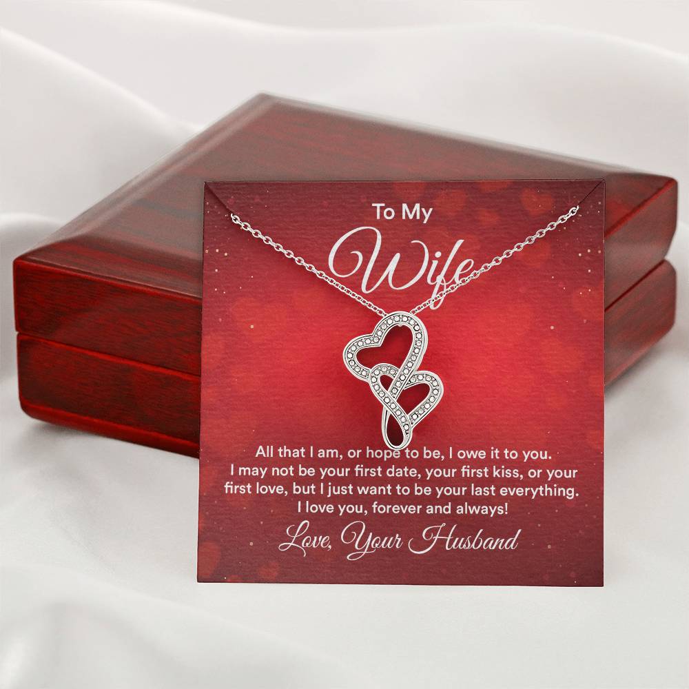 Wife Heart to Heart Necklace Gift-[Heartfelt Family Gift]