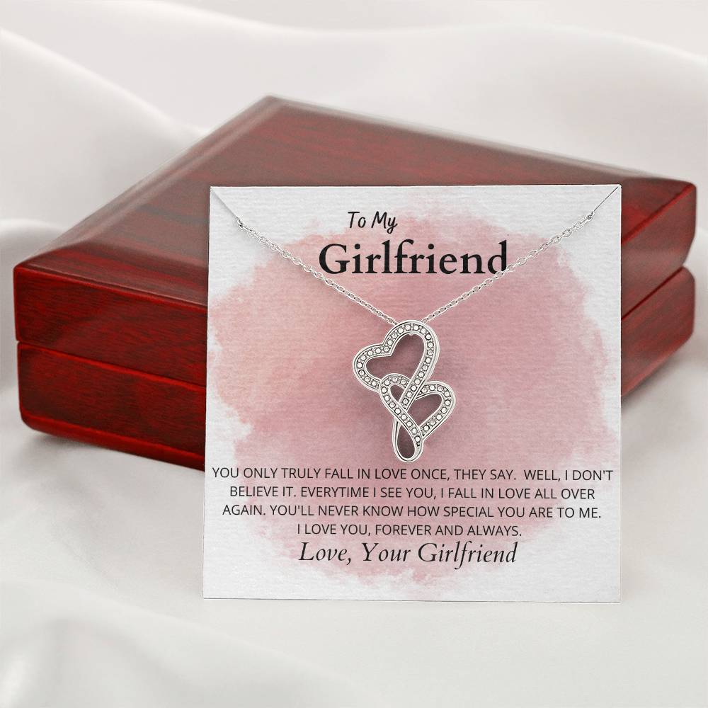 Girlfriend Heart to Heart Necklace Gift-[Heartfelt Family Gift]
