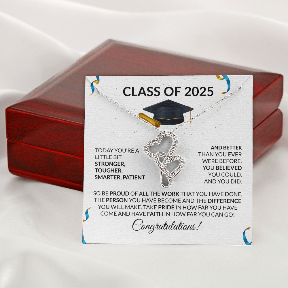 Class of 2025  Graduation Gift Necklace Heart to Heart-[Heartfelt Family Gift]