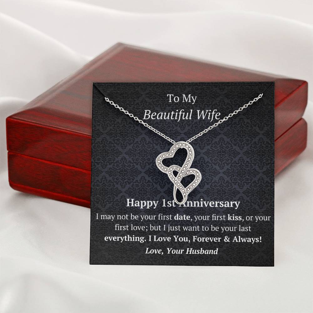 1st Anniversary Gift for Wife - Heart to Heart Necklace-[Heartfelt Family Gift]