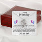 To My Mommy from Baby Bump Heart to Heart Necklace-[Heartfelt Family Gift]