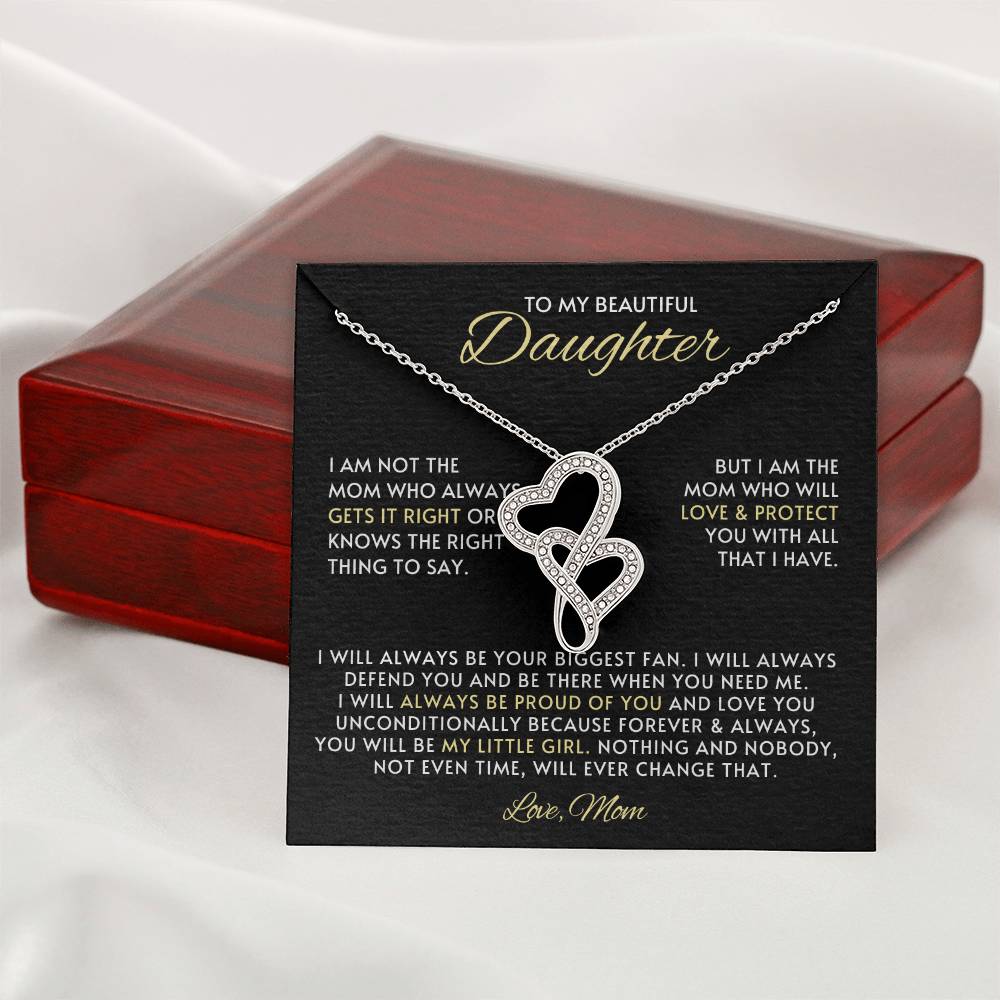 Daughter Hearts Necklace Gift from Mom