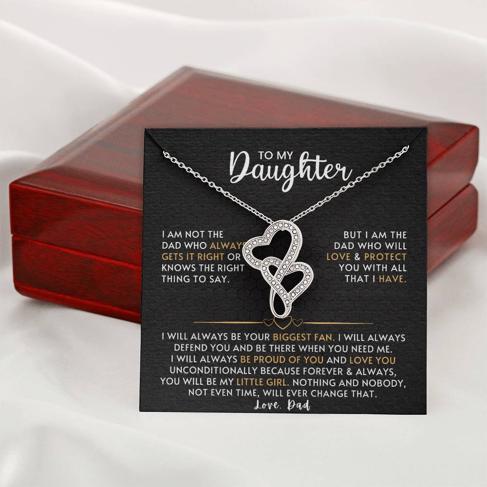 Daughter Hearts Necklace Gift from Dad