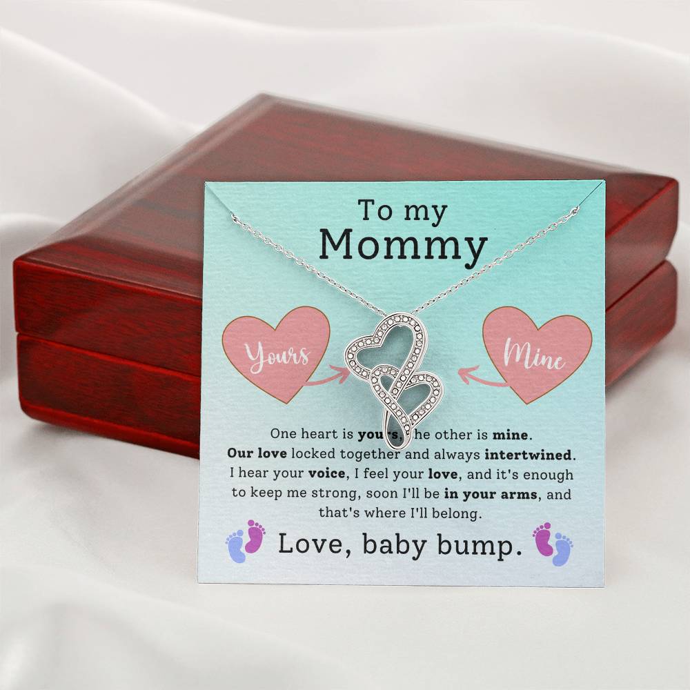 Mommy from Baby Heart to Heart Necklace-[Heartfelt Family Gift]