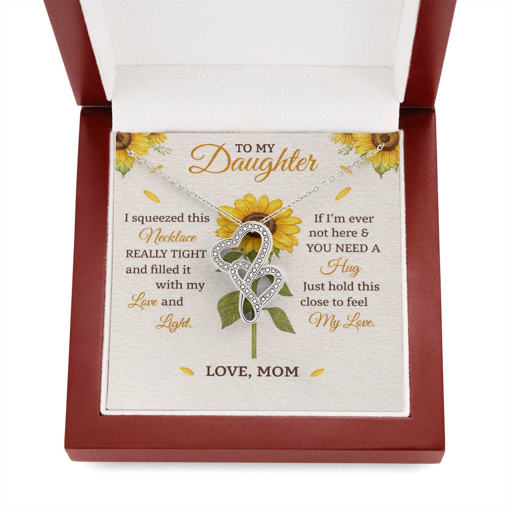 Daughter Sunflower Hearts Necklace Gift from Mom