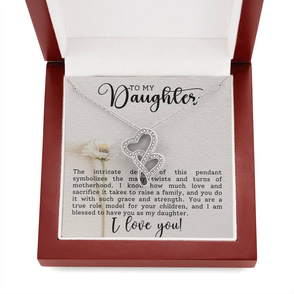 Daughter Heart to Heart Necklace Gift-[Heartfelt Family Gift]