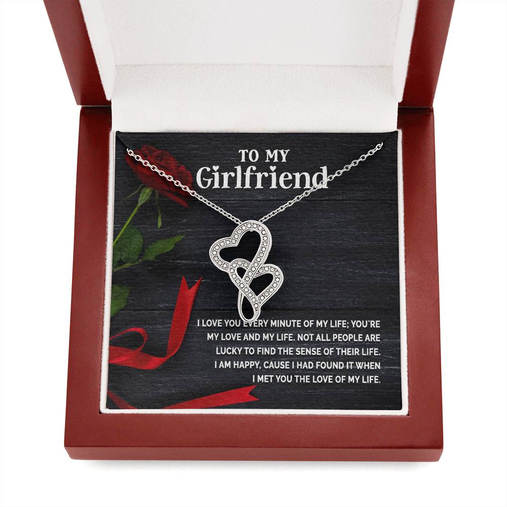 To My Girlfriend - e heart to heart necklace-[Heartfelt Family Gift]