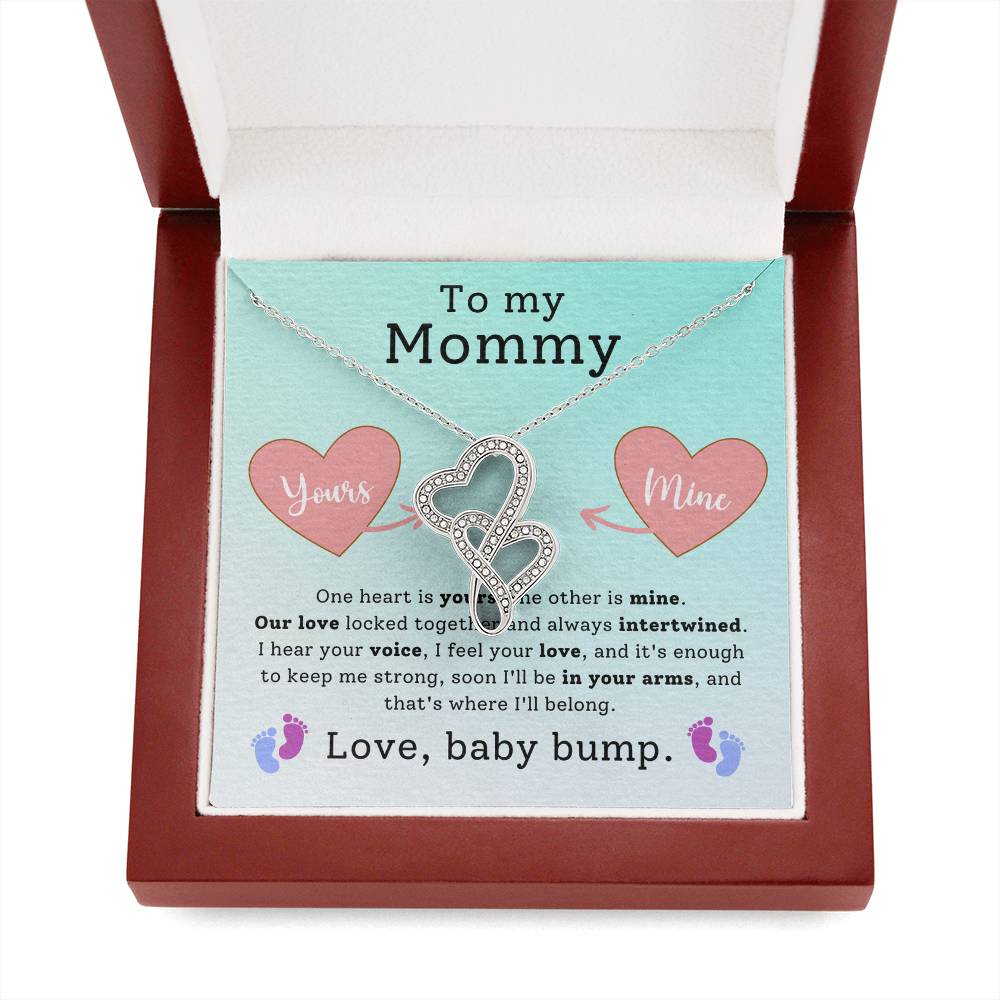 Mommy from Baby Heart to Heart Necklace-[Heartfelt Family Gift]