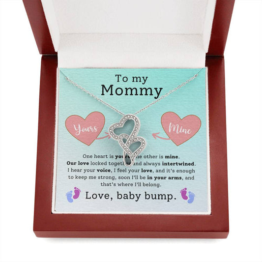 Mommy from Baby Heart to Heart Necklace-[Heartfelt Family Gift]