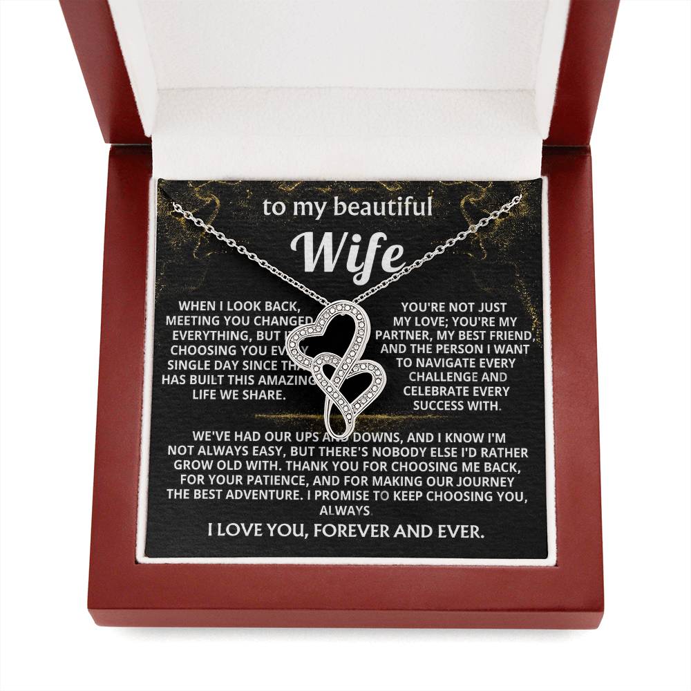 To My Wife, I choose you, always and forever. — [Lux] - Heart-to-Heart Pendant Necklace