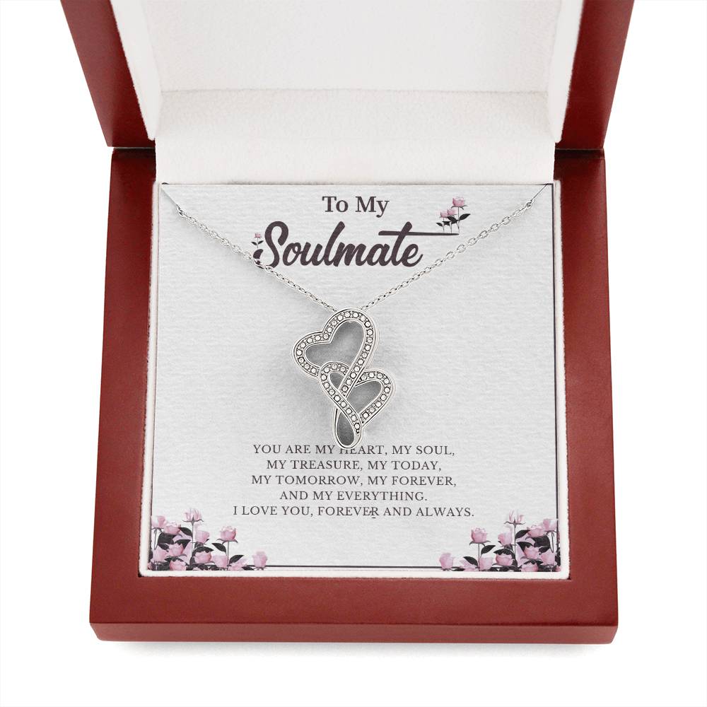 Soulmate Heart to Heart Necklace Gift-[Heartfelt Family Gift]