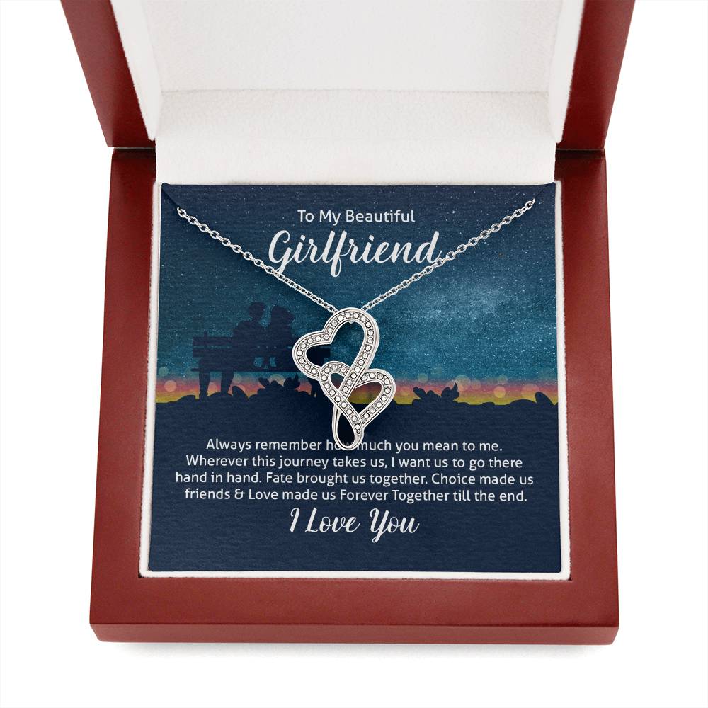 To my beautiful wife heart to heart necklace-[Heartfelt Family Gift]