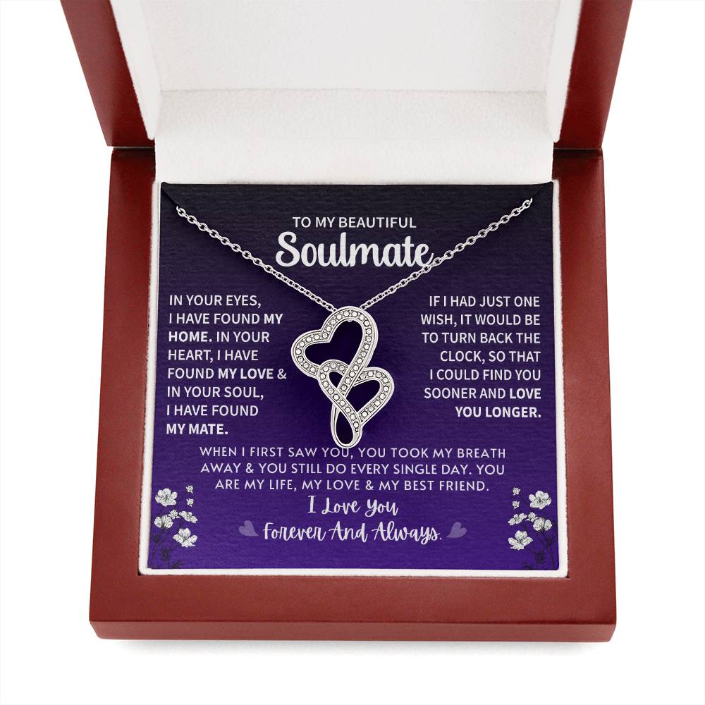 Soulmate Heart to Heart Necklace Gift-[Heartfelt Family Gift]