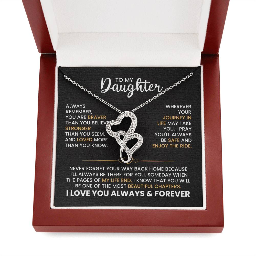 Daughter Hearts Necklace Gift