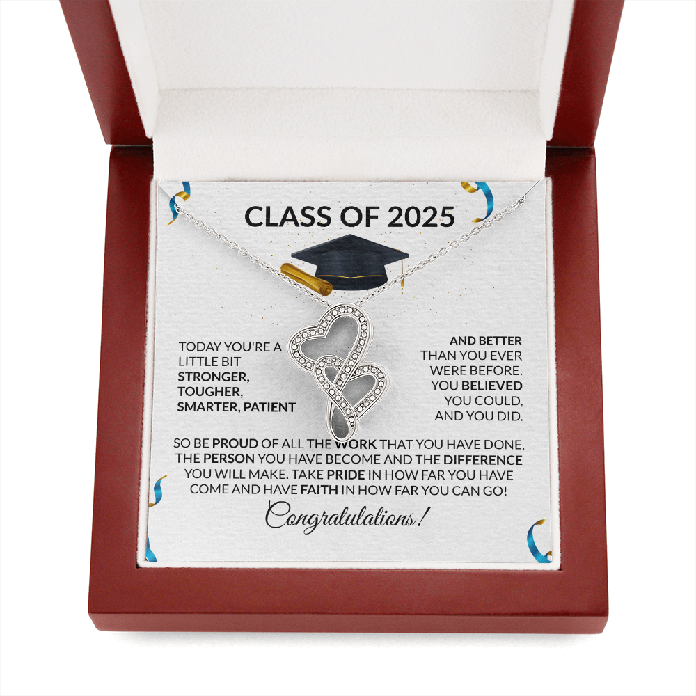 Class of 2025  Graduation Gift Necklace Heart to Heart-[Heartfelt Family Gift]