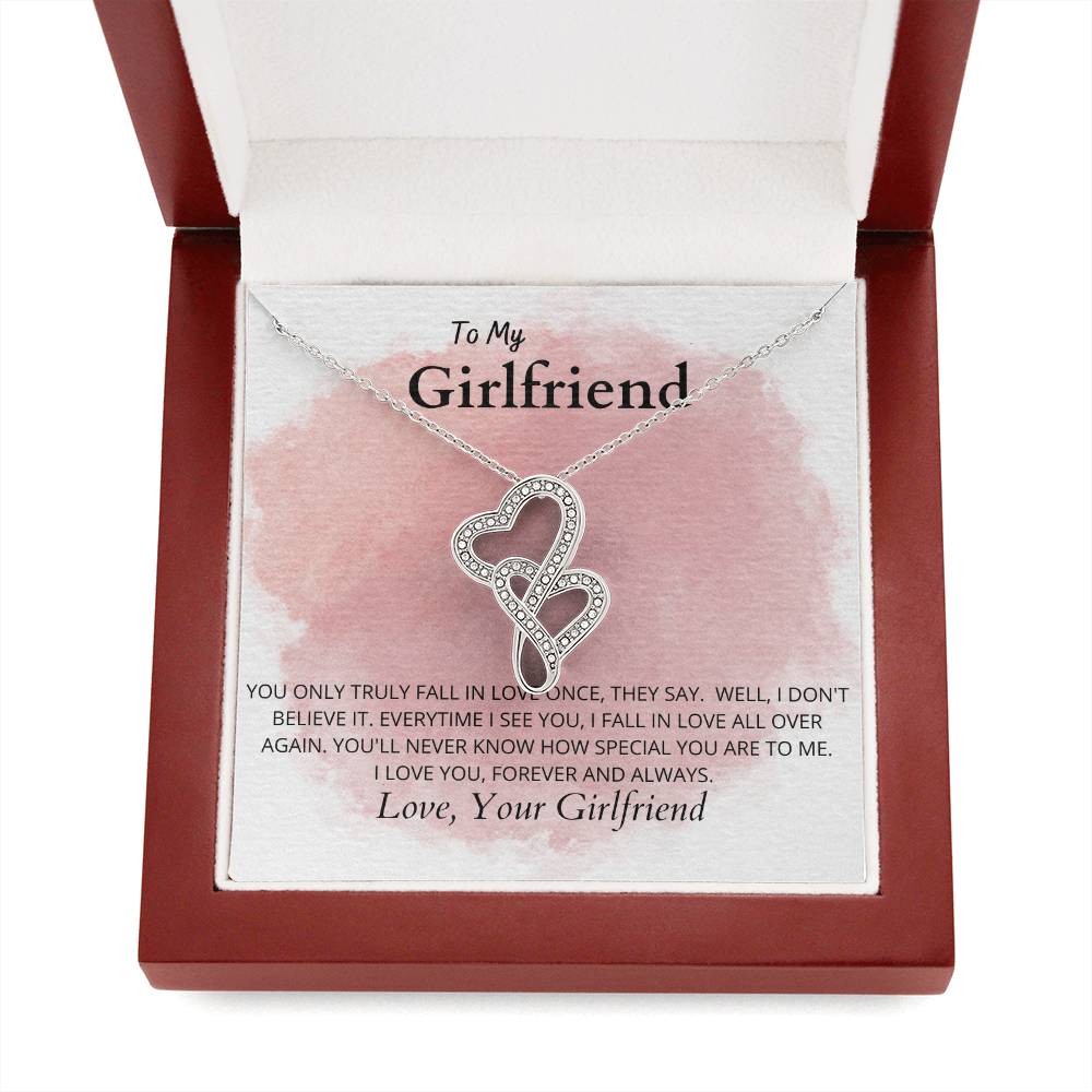 Girlfriend Heart to Heart Necklace Gift-[Heartfelt Family Gift]
