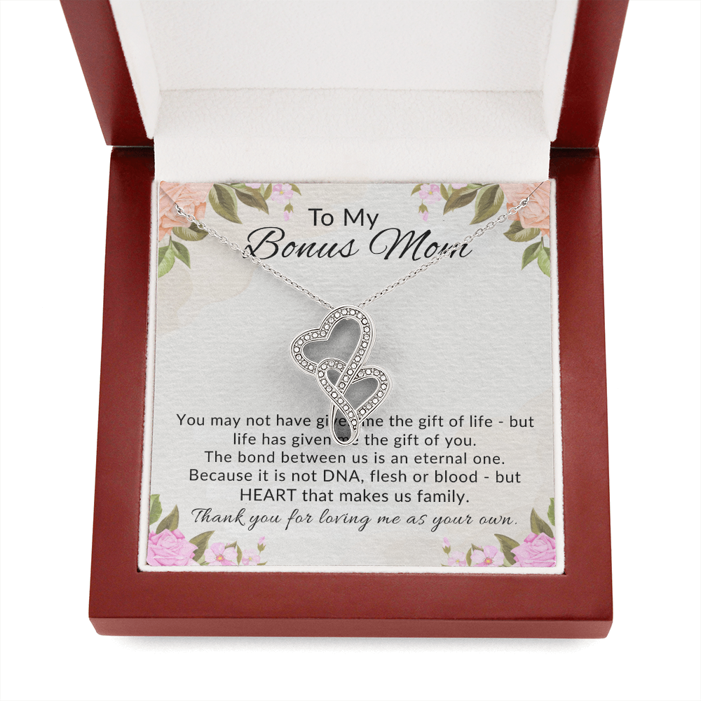 Bonus Mom Heart to Heart Necklace Gift for Stepmom