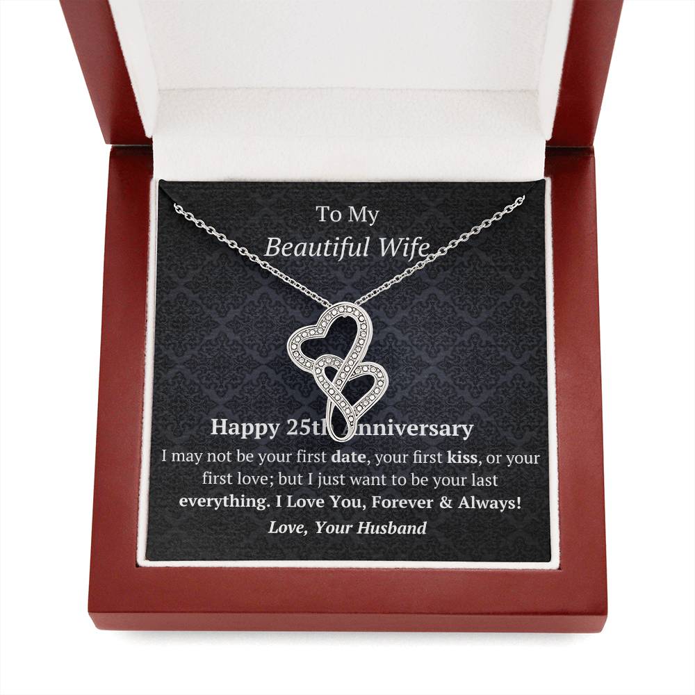 25th Anniversary Gift for Wife - Heart to Heart Necklace-[Heartfelt Family Gift]