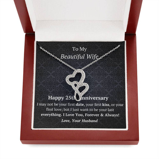 25th Anniversary Gift for Wife - Heart to Heart Necklace-[Heartfelt Family Gift]
