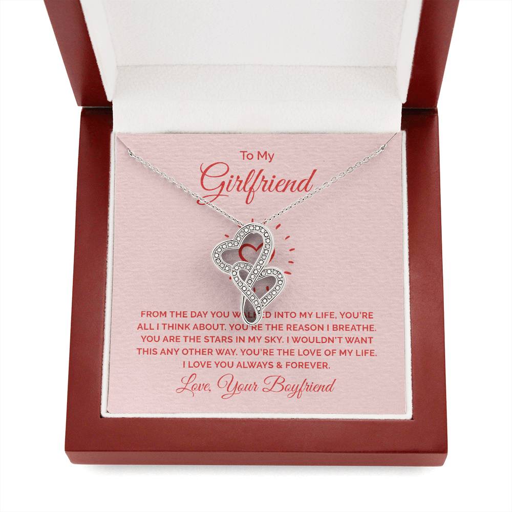 To My Girlfriend -e heart to heart necklace-[Heartfelt Family Gift]