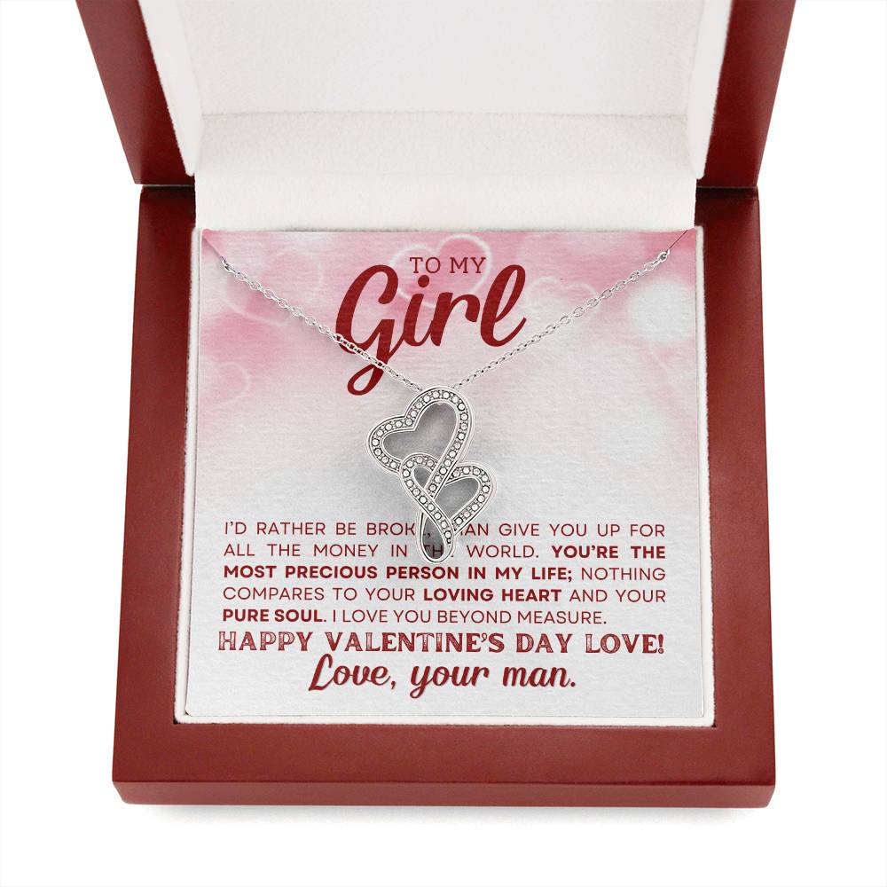 Girlfriend Heart to Heart Necklace Gift-[Heartfelt Family Gift]