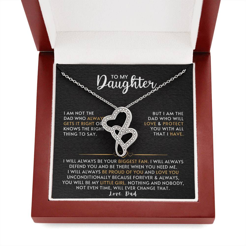 Daughter Hearts Necklace Gift from Dad