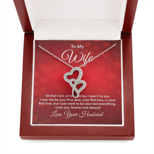 Wife Heart to Heart Necklace Gift-[Heartfelt Family Gift]