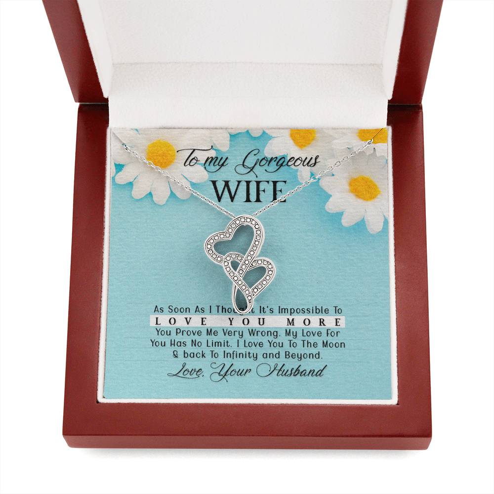 To my gorgeous wife- Ae heart to heart necklace-[Heartfelt Family Gift]