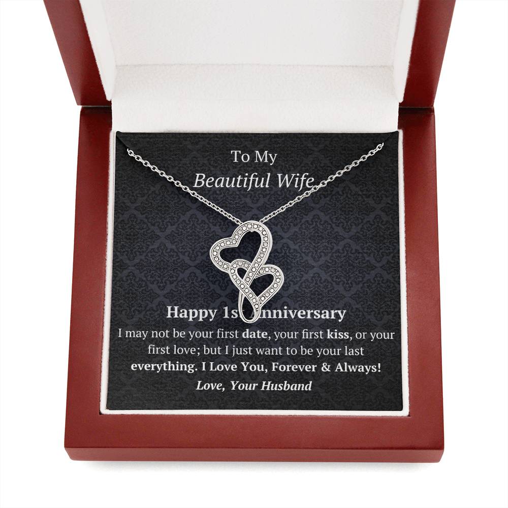 1st Anniversary Gift for Wife - Heart to Heart Necklace-[Heartfelt Family Gift]