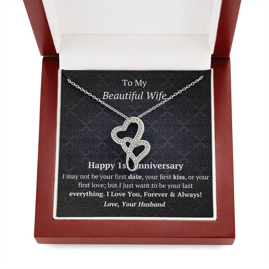 1st Anniversary Gift for Wife - Heart to Heart Necklace-[Heartfelt Family Gift]