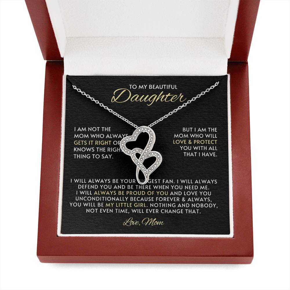 Daughter Hearts Necklace Gift from Mom
