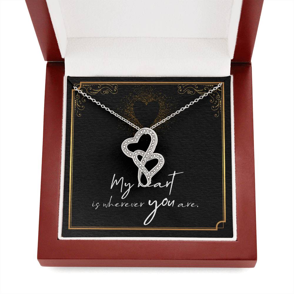 Soulmate Double Heart Necklace Gift-[Heartfelt Family Gift]