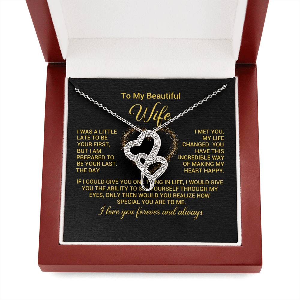 Gift for Wife  - Forever and Always - Heart to Heart Necklace-[Heartfelt Family Gift]