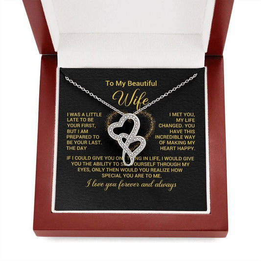 Gift for Wife  - Forever and Always - Heart to Heart Necklace-[Heartfelt Family Gift]