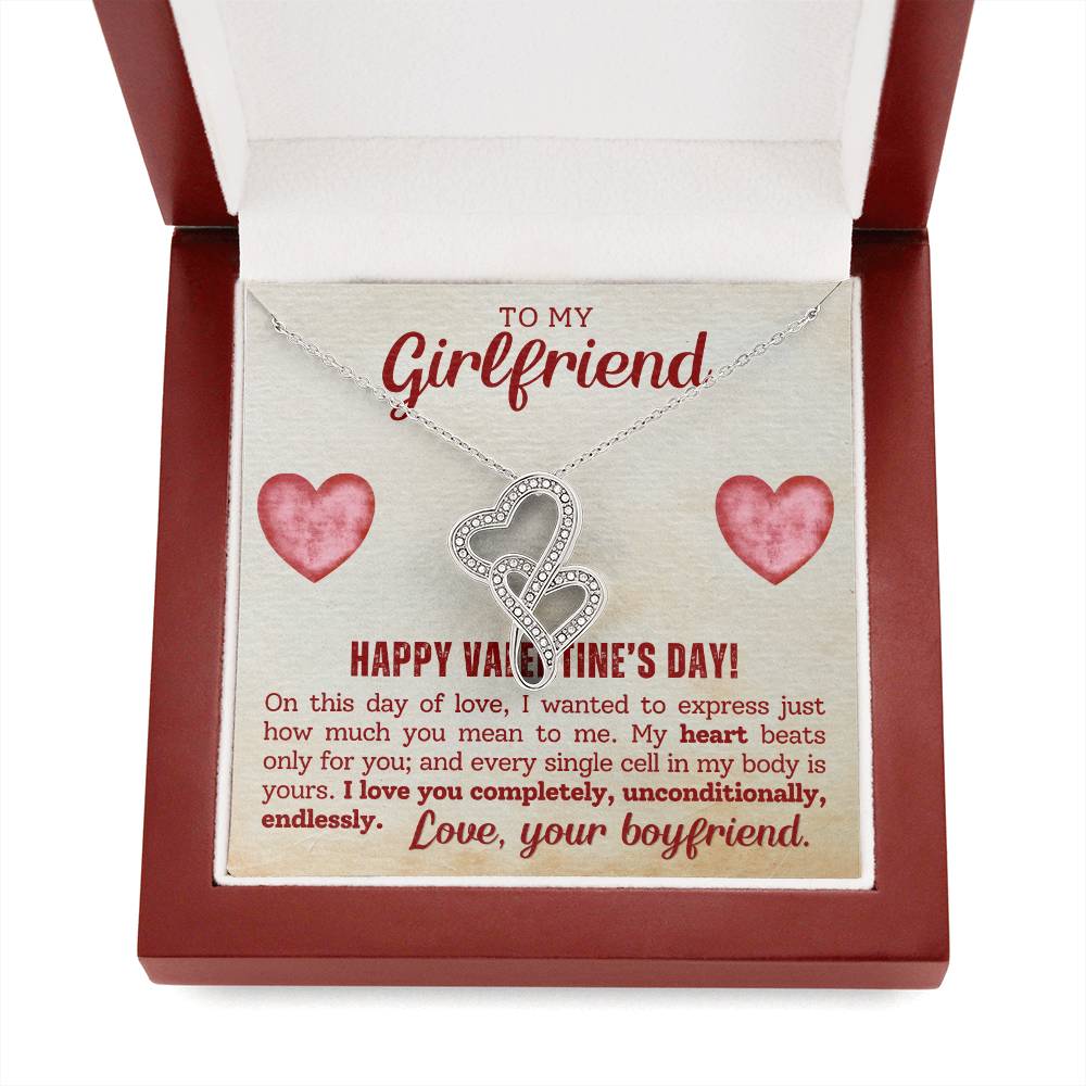 Girlfriend Heart to Heart Necklace Gift-[Heartfelt Family Gift]