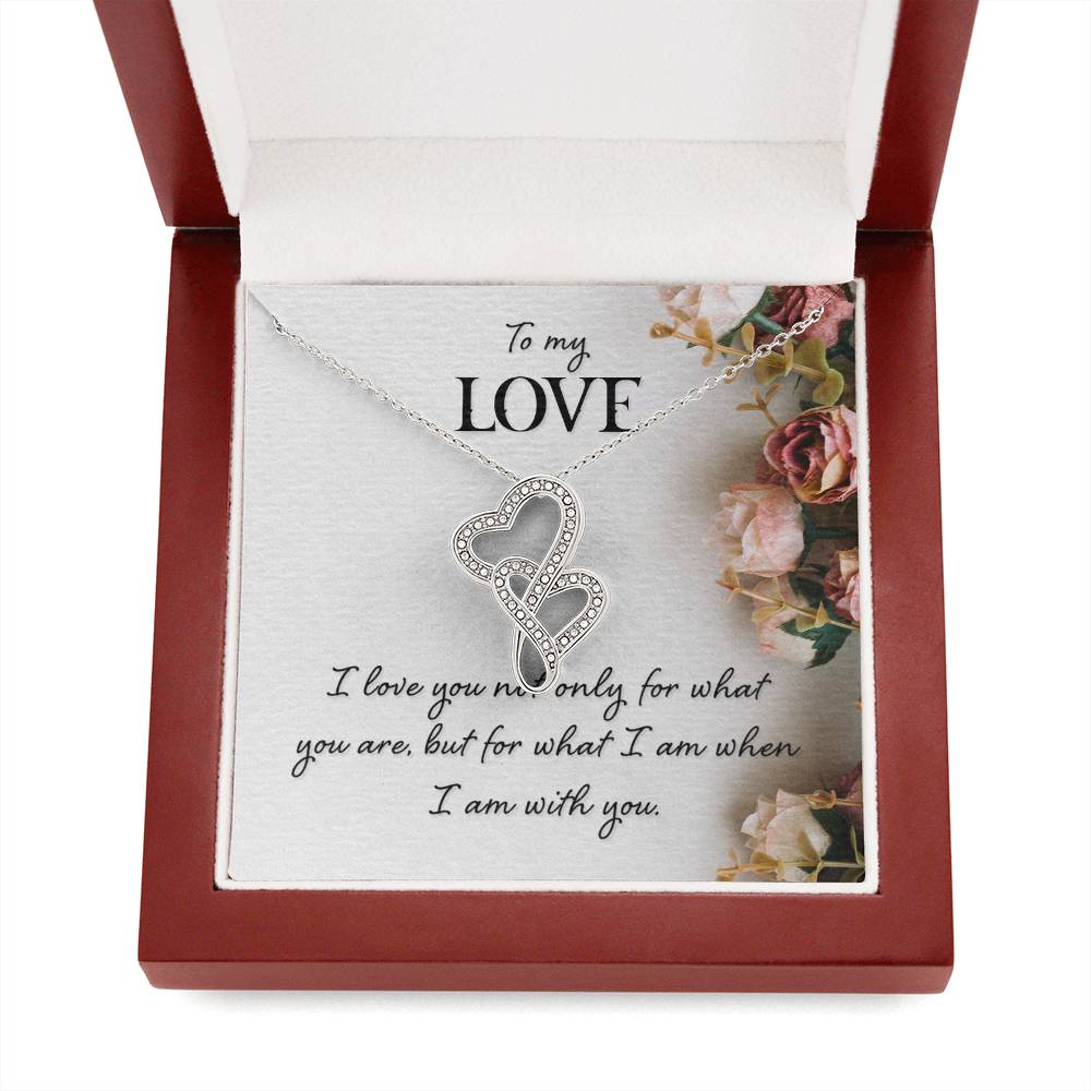 To my love-e heart to heart necklace-[Heartfelt Family Gift]