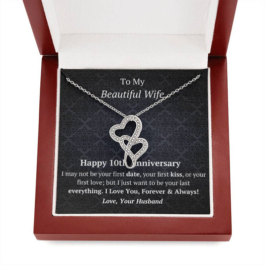 10th Anniversary Gift for Wife - Heart to Heart Necklace-[Heartfelt Family Gift]