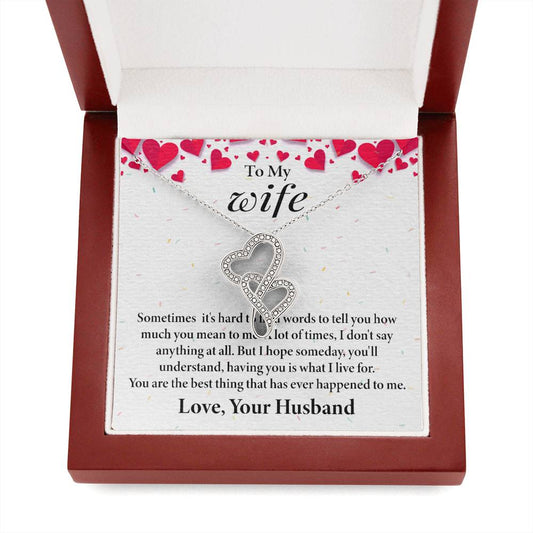 Wife Heart to Heart Necklace Gift-[Heartfelt Family Gift]