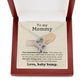 To My Mommy from Baby Bump Heart to Heart Necklace Gift-[Heartfelt Family Gift]