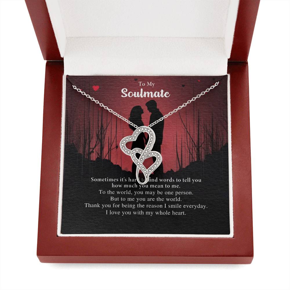 Soulmate Heart to Heart Necklace Gift-[Heartfelt Family Gift]