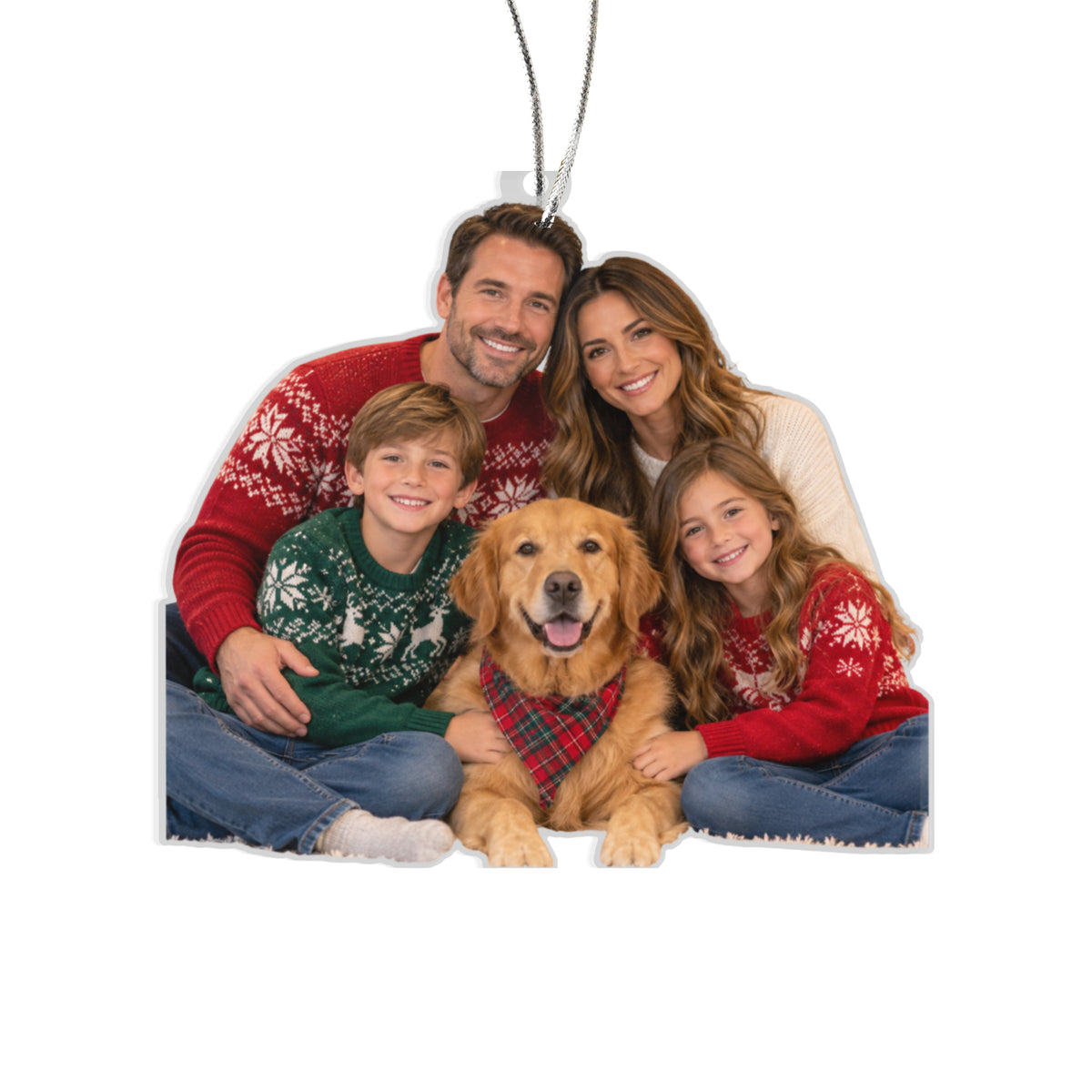 Custom Shaped Family Christmas Ornament