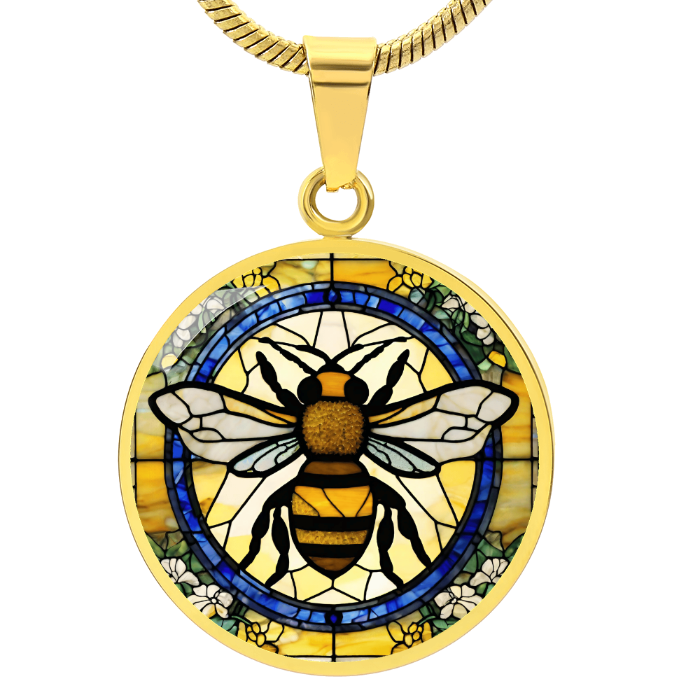 Honeybee Engraved Necklace - Unique and Personalized Jewelry-[Heartfelt Family Gift]