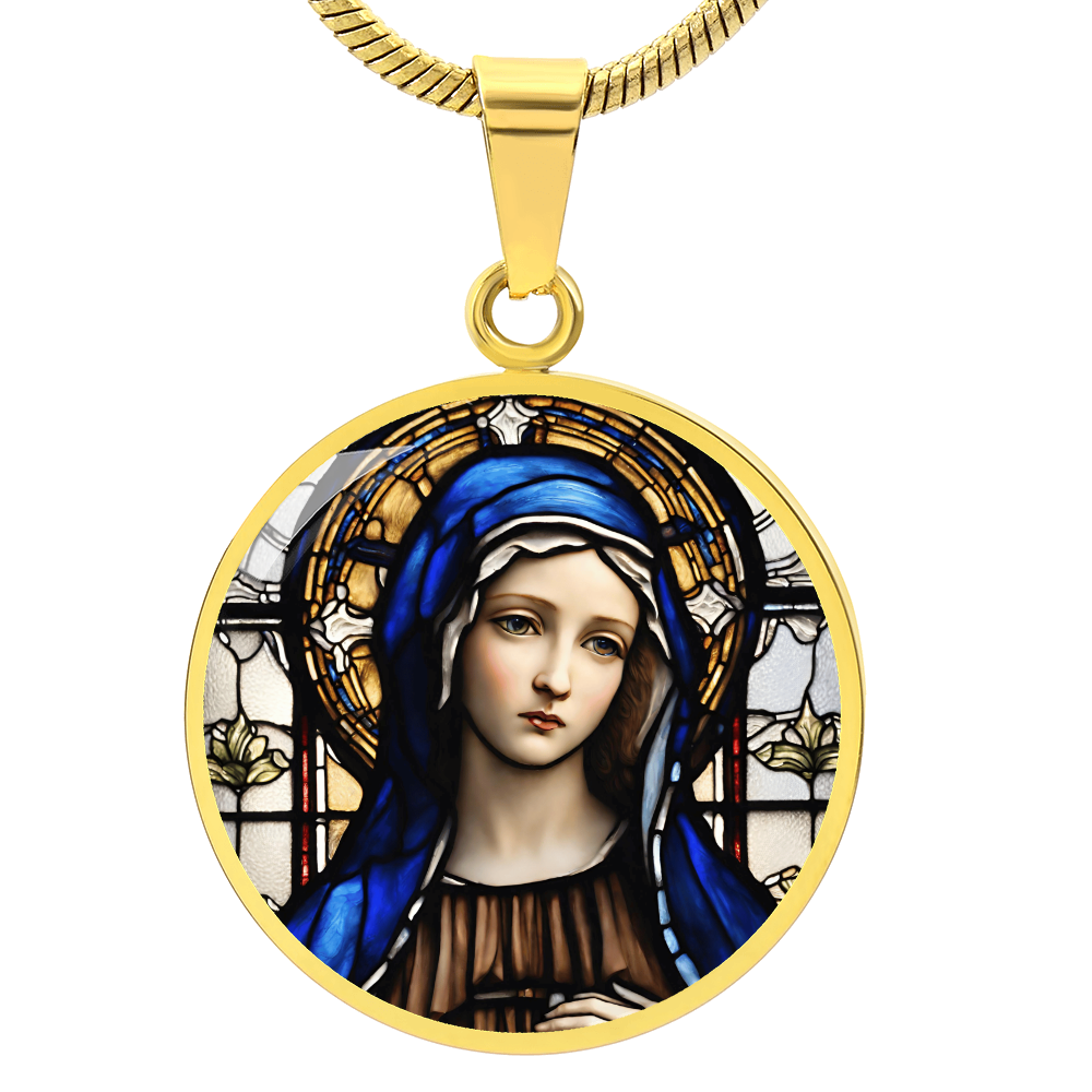 Virgin Mary Engraved Necklace - Religious Jewelry for Women-[Heartfelt Family Gift]