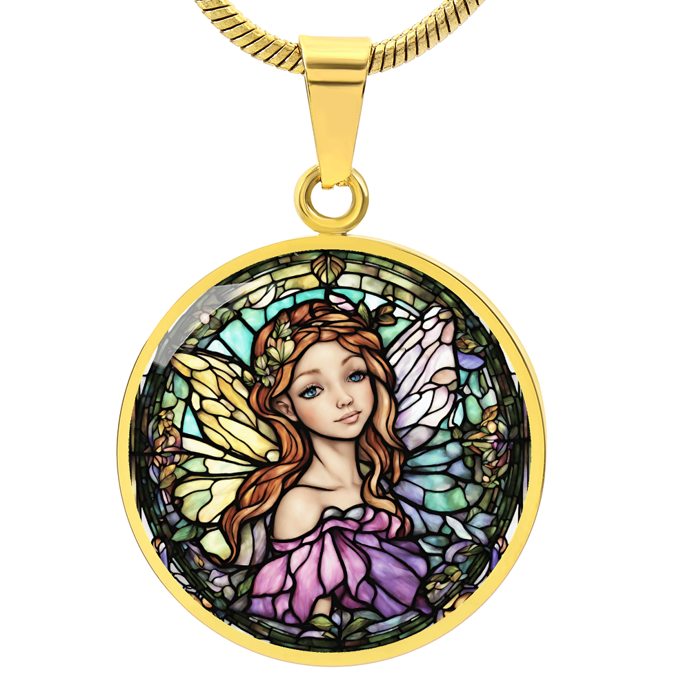 Engraved Fairy Necklace Delicate and Shimmering  Perfect Gift for Her-[Heartfelt Family Gift]