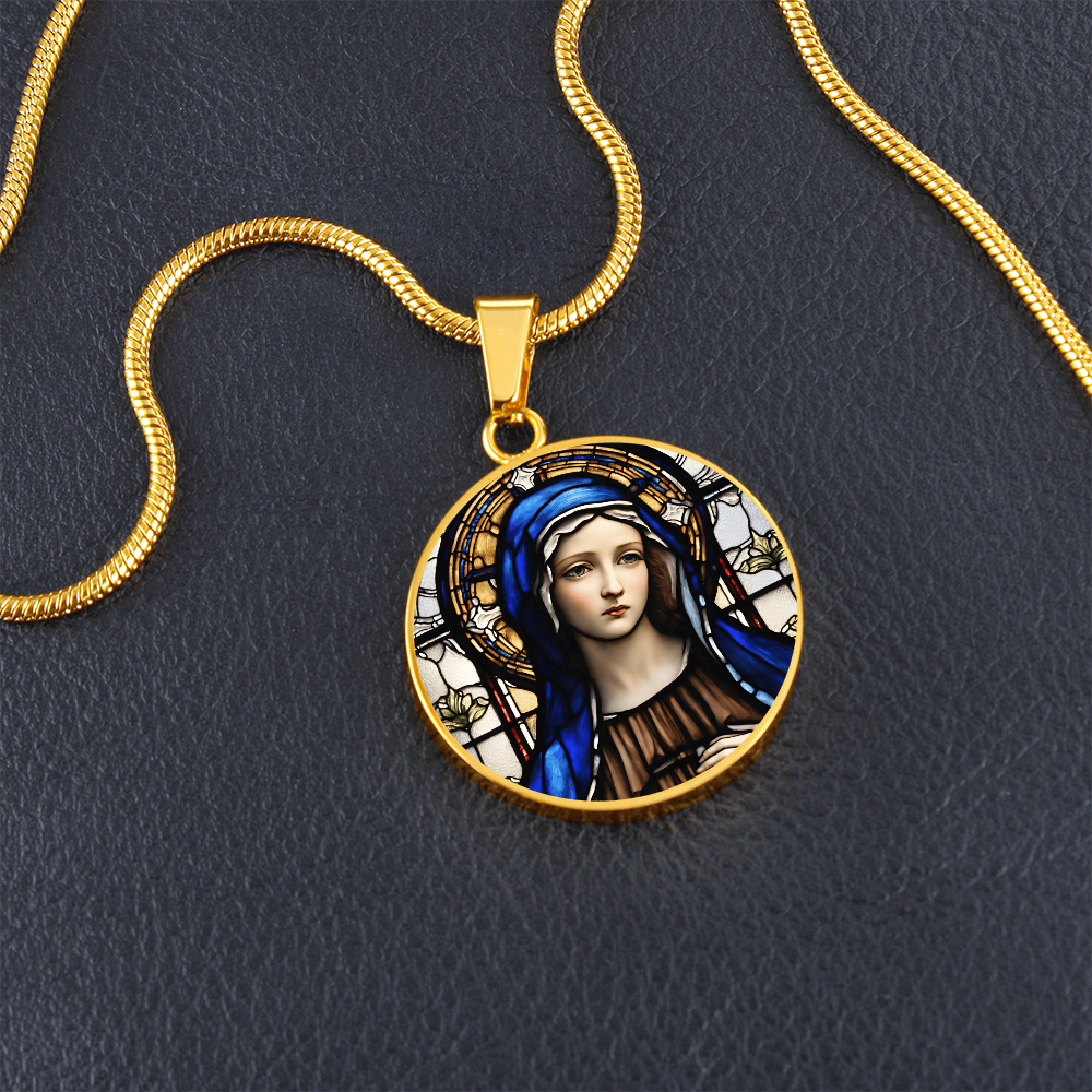 Virgin Mary Engraved Necklace - Religious Jewelry for Women-[Heartfelt Family Gift]