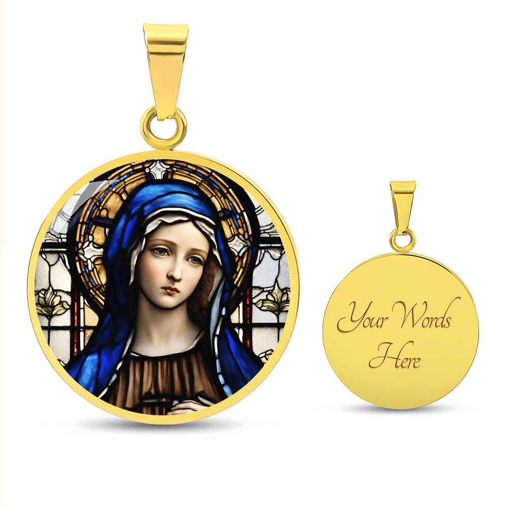 Virgin Mary Engraved Necklace - Religious Jewelry for Women-[Heartfelt Family Gift]