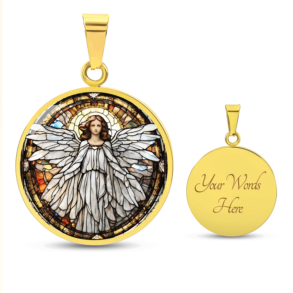 Engraved Angel Necklace - Unique Gift for Women and Girls-[Heartfelt Family Gift]