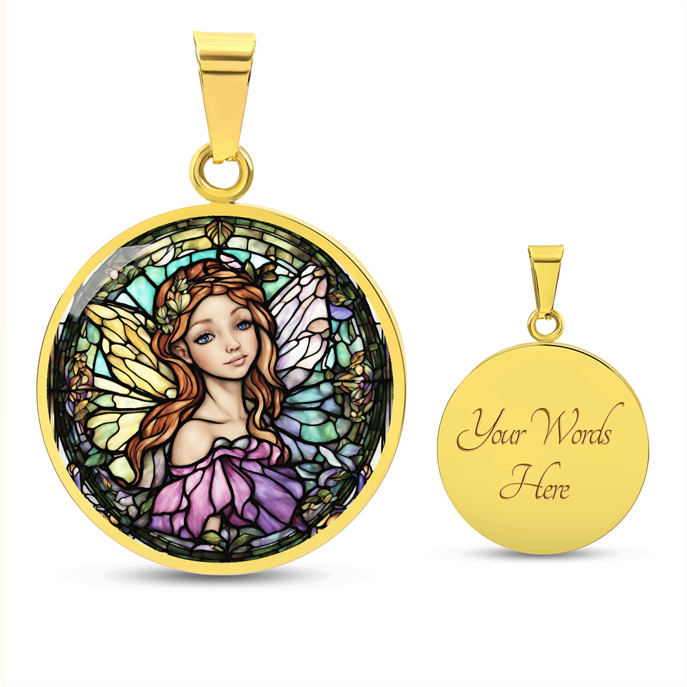 Engraved Fairy Necklace Delicate and Shimmering  Perfect Gift for Her-[Heartfelt Family Gift]