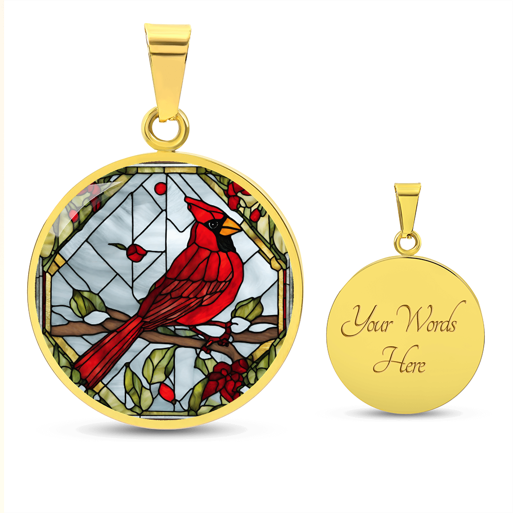 Cardinal Engraved Necklace - Personalized Gift for Any Occasion-[Heartfelt Family Gift]